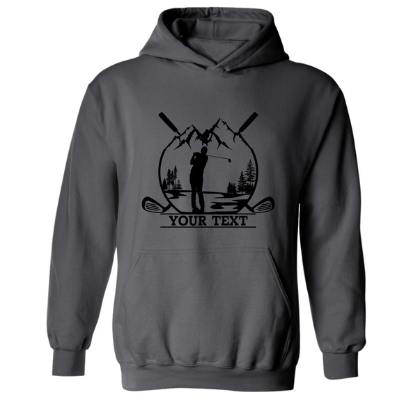 Golf Hoodie Personalized Golfer in Nature Name Sweatshirt - Picture 5 of 9